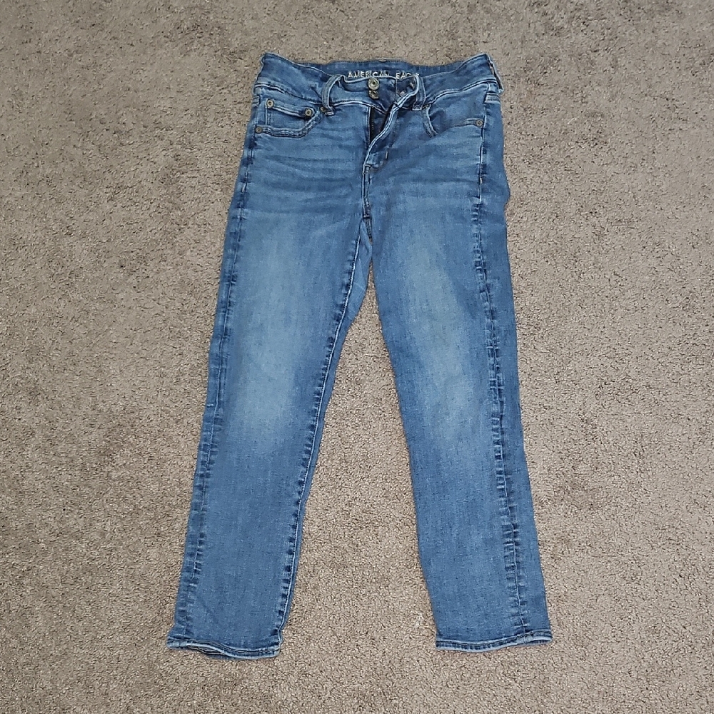 American Eagle Outfitters Blue Artist Crop Jeans